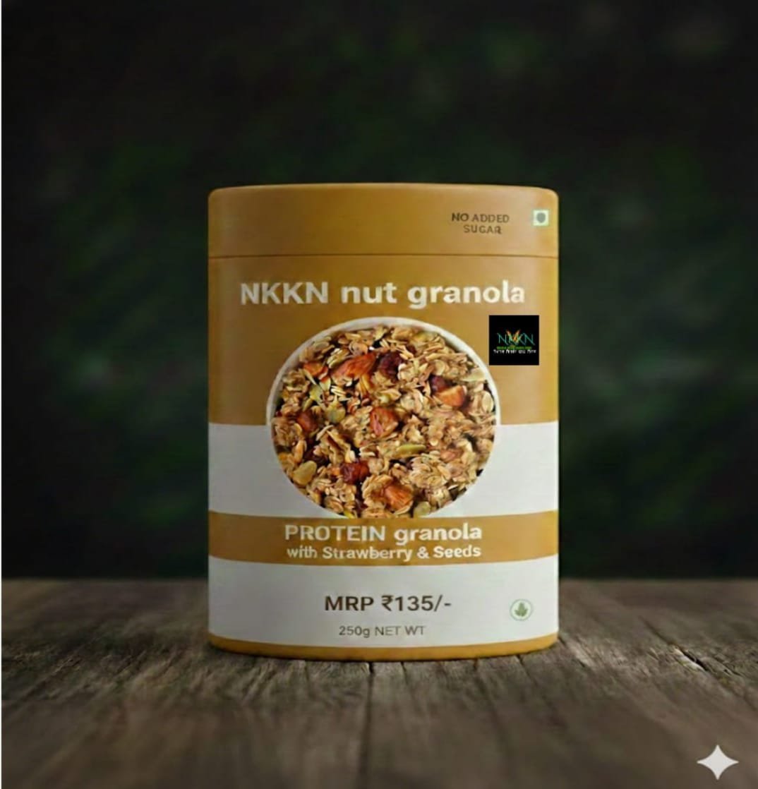 You are currently viewing NKKN Brand Nut Granola (Protein with Strawberry & Seeds) – Power-Packed Nutrition with Irresistible Crunch