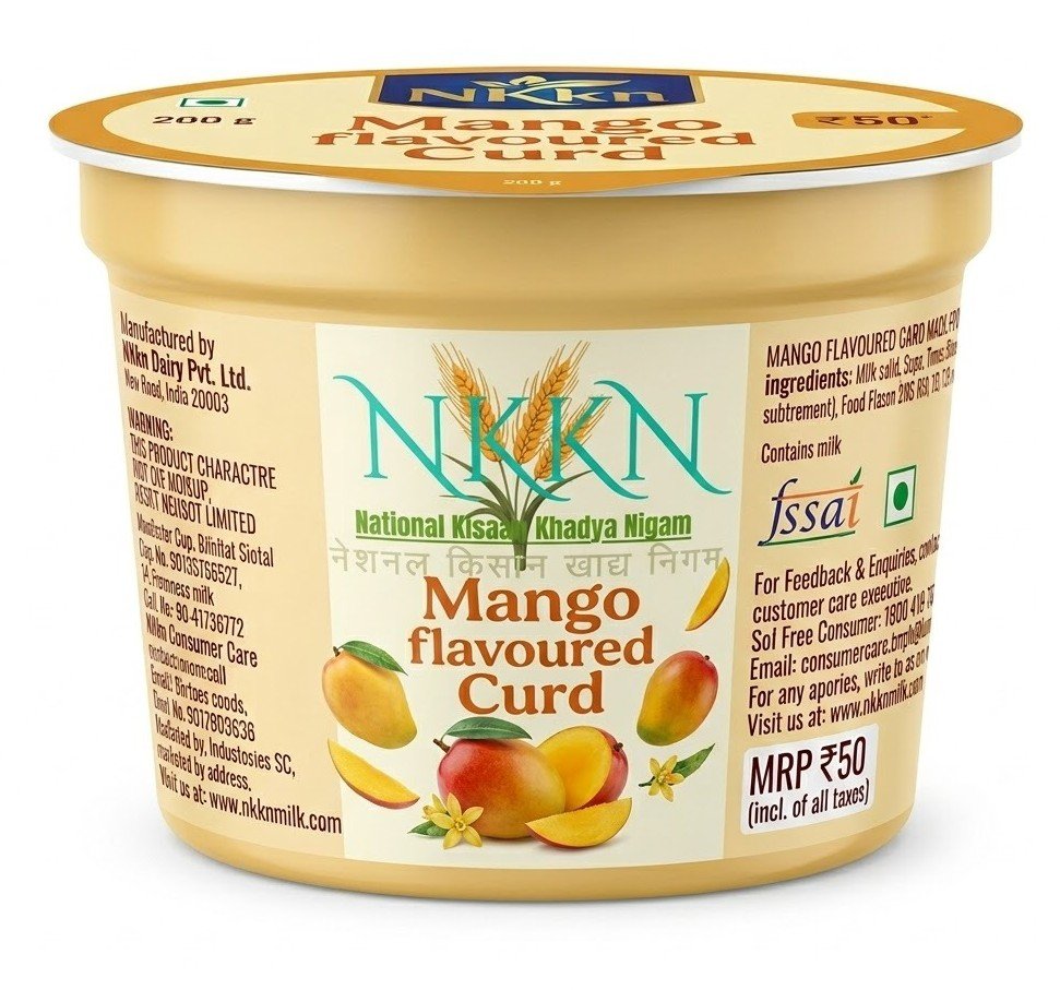 You are currently viewing NKKN Brand Mango Flavoured Curd – A Perfect Blend of Taste, Health, and Convenience